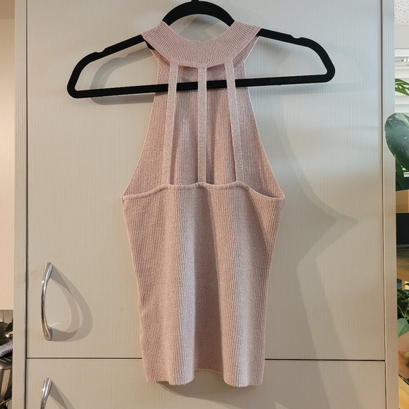 Suzy Shier Sparkly Pink Halter Top - Picture 4 of 10